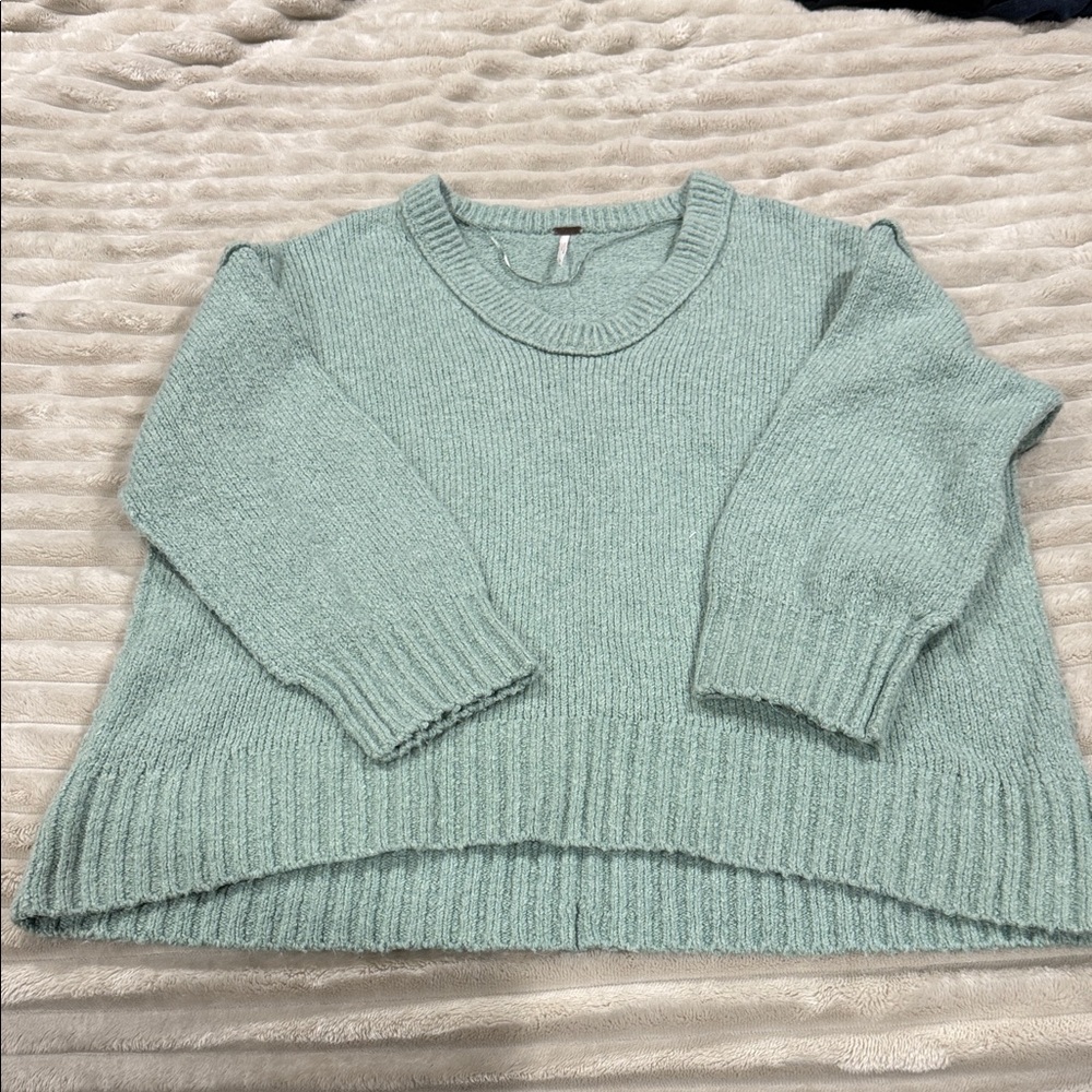 Free People Soft Mint Women's Crew Neck Sweater